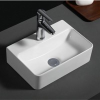 525 European style cheap table mounted rectangle shape art basin ceramic wash basin