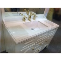 Shenzhen wholesale Warm touch marble tile cabinet corner wash basin for home application