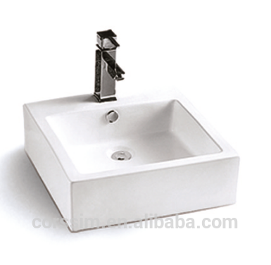 Modern western ceramic bathroom shallow sink and basin vessel sink above-counter sink art wash basin for washroom